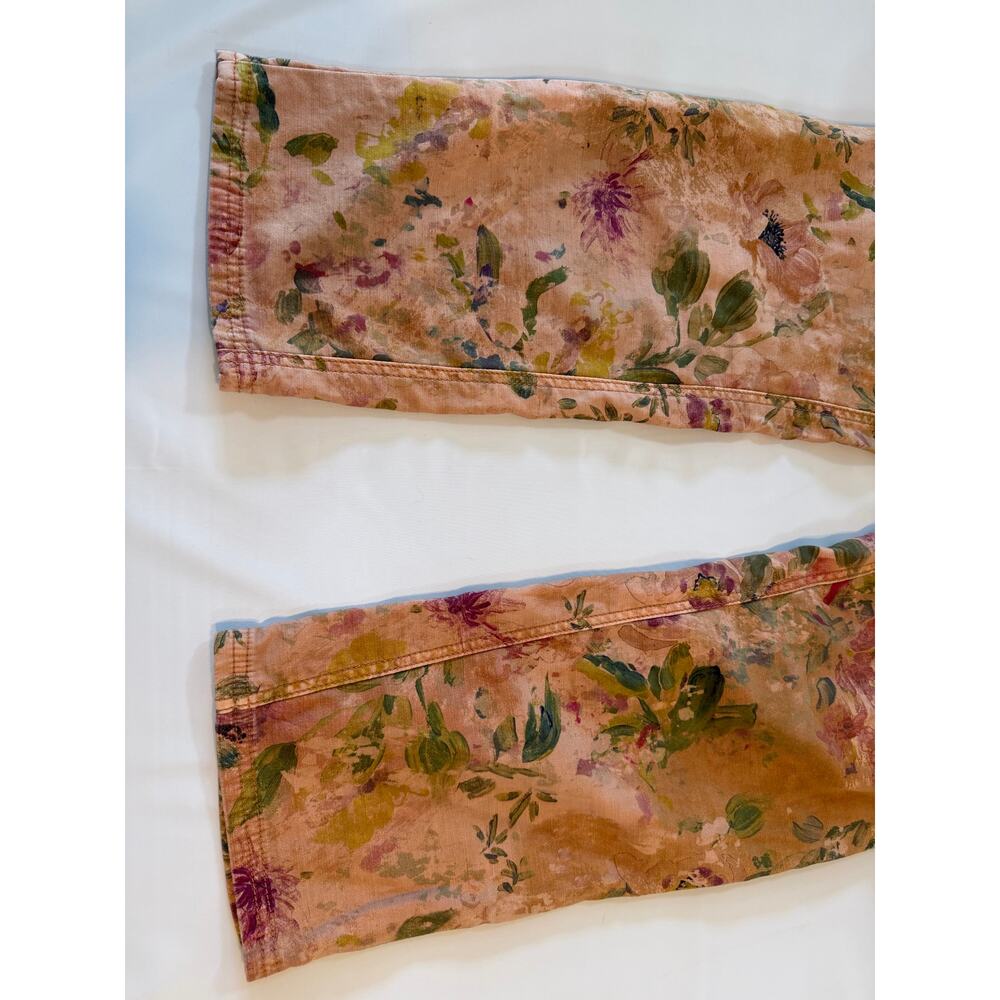 Pilcro Anthropologie Wanderer Straight Leg Jeans Women 30 Cottage Floral Rose - Picture 16 of 16